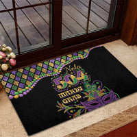 Mardi Gras 504 Nola New Orleans Rubber Doormat Mask Up Beads Out - Wonder Print Shop
