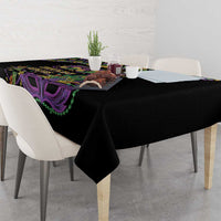 Mardi Gras 504 Nola New Orleans Tablecloth Mask Up Beads Out - Wonder Print Shop