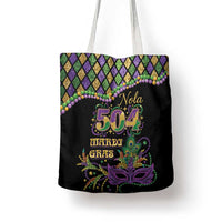 Mardi Gras 504 Nola New Orleans Tote Bag Mask Up Beads Out - Wonder Print Shop