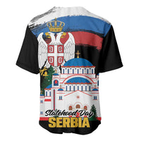 Serbia Statehood Day Baseball Jersey Saint Sava with Serbian Eagle