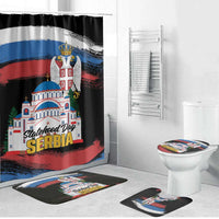 Serbia Statehood Day Bathroom Set Saint Sava with Serbian Eagle