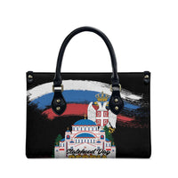 Serbia Statehood Day Leather Bag Saint Sava with Serbian Eagle