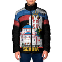 Serbia Statehood Day Padded Jacket Saint Sava with Serbian Eagle