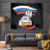 Serbia Statehood Day Tapestry Saint Sava with Serbian Eagle