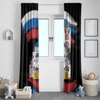 Serbia Statehood Day Window Curtain Saint Sava with Serbian Eagle