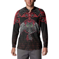 Black Dragon Vikings Button Sweatshirt - Wonder Print Shop