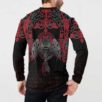Black Dragon Vikings Button Sweatshirt - Wonder Print Shop