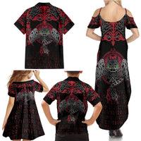 Black Dragon Vikings Family Matching Summer Maxi Dress and Hawaiian Shirt - Wonder Print Shop