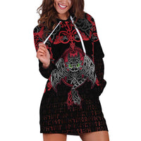 Black Dragon Vikings Hoodie Dress - Wonder Print Shop