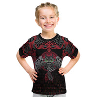 Black Dragon Vikings Kid T Shirt - Wonder Print Shop