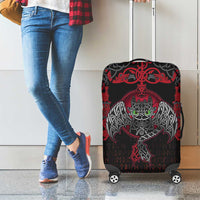 Black Dragon Vikings Luggage Cover - Wonder Print Shop