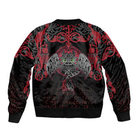 Black Dragon Vikings Sleeve Zip Bomber Jacket - Wonder Print Shop