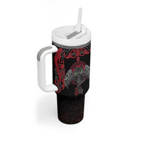 Black Dragon Vikings Tumbler With Handle - Wonder Print Shop