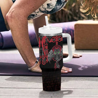 Black Dragon Vikings Tumbler With Handle - Wonder Print Shop