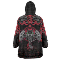 Black Dragon Vikings Wearable Blanket Hoodie - Wonder Print Shop