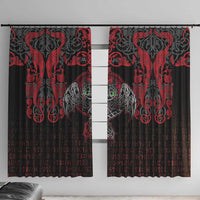 Black Dragon Vikings Window Curtain - Wonder Print Shop