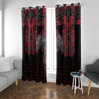 Black Dragon Vikings Window Curtain - Wonder Print Shop