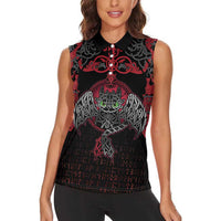 Black Dragon Vikings Women Sleeveless Polo Shirt - Wonder Print Shop
