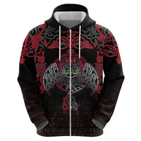 Black Dragon Vikings Zip Hoodie - Wonder Print Shop