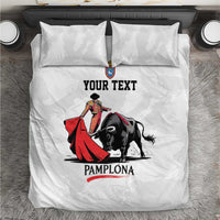 Personalized San Fermin Festival Bedding Set Pamplona Bull Run - Wonder Print Shop