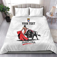 Personalized San Fermin Festival Bedding Set Pamplona Bull Run - Wonder Print Shop