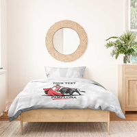 Personalized San Fermin Festival Bedding Set Pamplona Bull Run - Wonder Print Shop