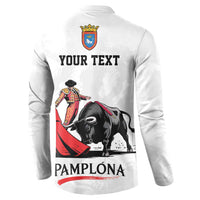 Personalized San Fermin Festival Button Sweatshirt Pamplona Bull Run - Wonder Print Shop