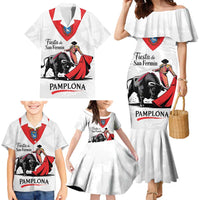 Personalized San Fermin Festival Family Matching Mermaid Dress and Hawaiian Shirt Pamplona Bull Run - Wonder Print Shop