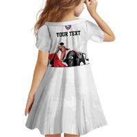 Personalized San Fermin Festival Family Matching Off The Shoulder Long Sleeve Dress and Hawaiian Shirt Pamplona Bull Run - Wonder Print Shop