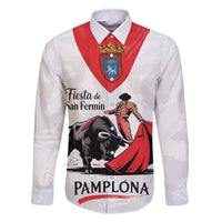 Personalized San Fermin Festival Family Matching Off The Shoulder Long Sleeve Dress and Hawaiian Shirt Pamplona Bull Run - Wonder Print Shop