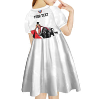 Personalized San Fermin Festival Kid Short Sleeve Dress Pamplona Bull Run - Wonder Print Shop