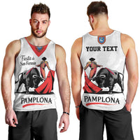 Personalized San Fermin Festival Men Tank Top Pamplona Bull Run - Wonder Print Shop