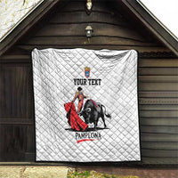 Personalized San Fermin Festival Quilt Pamplona Bull Run - Wonder Print Shop