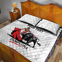 Personalized San Fermin Festival Quilt Bed Set Pamplona Bull Run - Wonder Print Shop