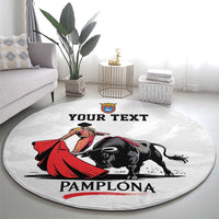 Personalized San Fermin Festival Round Carpet Pamplona Bull Run - Wonder Print Shop