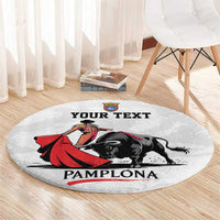 Personalized San Fermin Festival Round Carpet Pamplona Bull Run - Wonder Print Shop