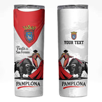 Personalized San Fermin Festival Skinny Tumbler Pamplona Bull Run - Wonder Print Shop