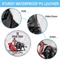 Personalized San Fermin Festival Spare Tire Cover Pamplona Bull Run - Wonder Print Shop