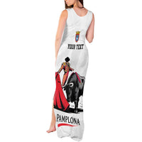 Personalized San Fermin Festival Tank Maxi Dress Pamplona Bull Run - Wonder Print Shop