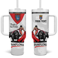 Personalized San Fermin Festival Tumbler With Handle Pamplona Bull Run - Wonder Print Shop