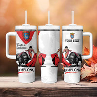 Personalized San Fermin Festival Tumbler With Handle Pamplona Bull Run - Wonder Print Shop