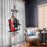 Personalized San Fermin Festival Window Curtain Pamplona Bull Run - Wonder Print Shop