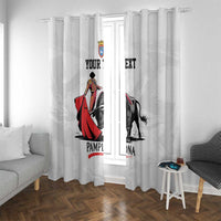 Personalized San Fermin Festival Window Curtain Pamplona Bull Run - Wonder Print Shop