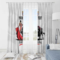 Personalized San Fermin Festival Window Curtain Pamplona Bull Run - Wonder Print Shop
