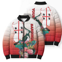 Personalized Italy Sardinia Bomber Puffer Jacket Lapwing With Map - Wonder Print Shop