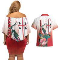 Personalized Italy Sardinia Couples Matching Off Shoulder Short Dress and Hawaiian Shirt Lapwing With Map - Wonder Print Shop