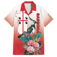 Personalized Italy Sardinia Family Matching Off The Shoulder Long Sleeve Dress and Hawaiian Shirt Lapwing With Map - Wonder Print Shop