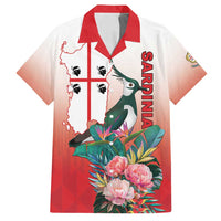 Personalized Italy Sardinia Family Matching Off Shoulder Maxi Dress and Hawaiian Shirt Lapwing With Map - Wonder Print Shop