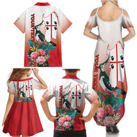 Personalized Italy Sardinia Family Matching Summer Maxi Dress and Hawaiian Shirt Lapwing With Map - Wonder Print Shop