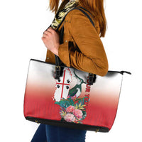 Personalized Italy Sardinia Leather Tote Bag Lapwing With Map - Wonder Print Shop